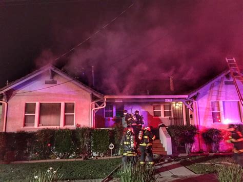 Two-alarm fire near San Leandro High injures one, displaces six people in three residences